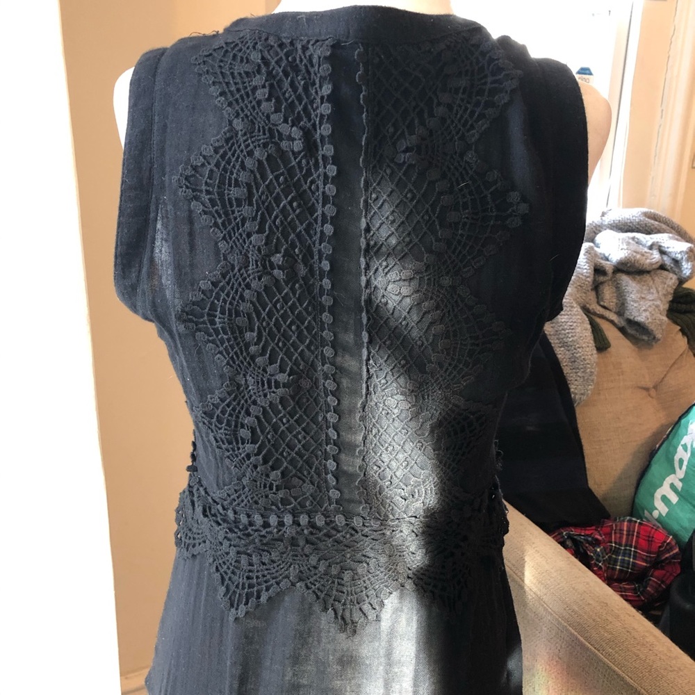 Black Cotton Cover Up Dress